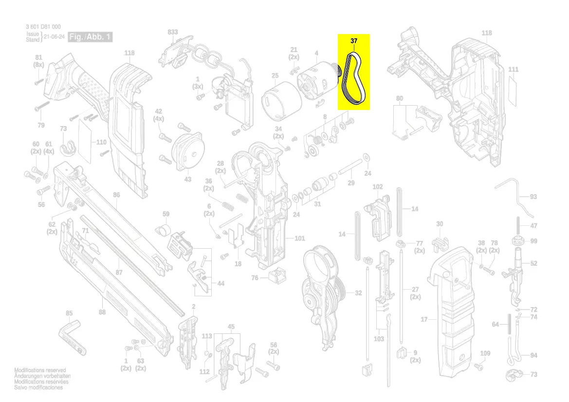 Courroie réf. 2 610 009 750 Bosch